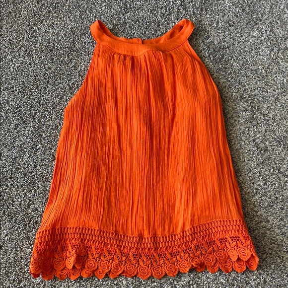 BCX Crochet Trim Halter Neck Tank Top - Picture 2 of 9